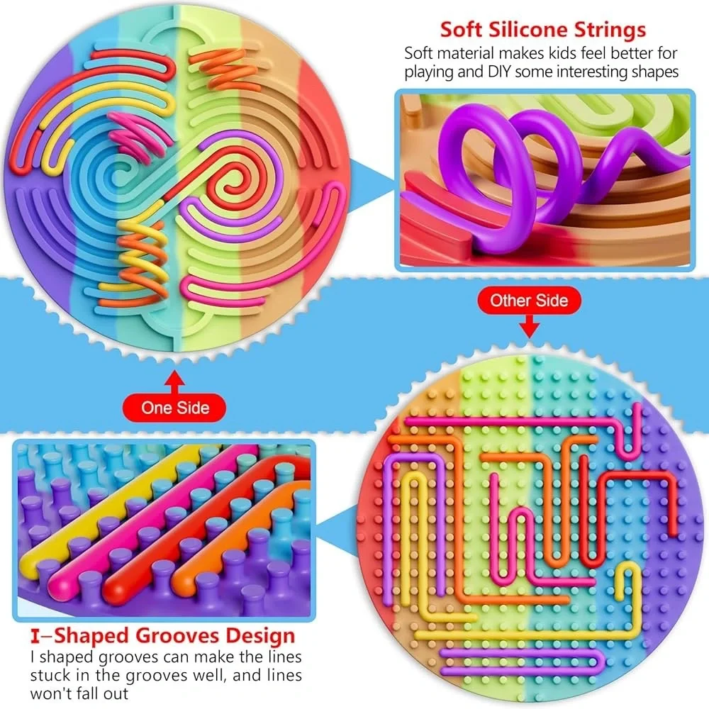 Colorful Sensory Activity Board Toy 4 Kids Stress Anxiety Autistic ADHD.3+ NWT